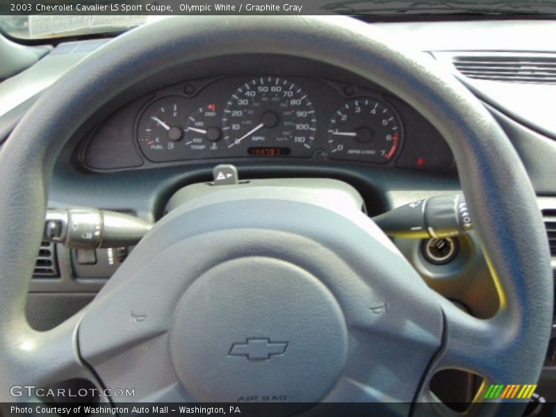 Olympic White / Graphite Gray 2003 Chevrolet Cavalier LS Sport Coupe