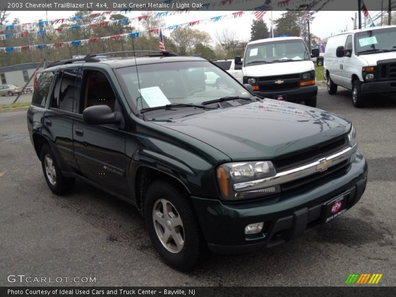 Dark Green Metallic / Light Oak 2003 Chevrolet TrailBlazer LT 4x4