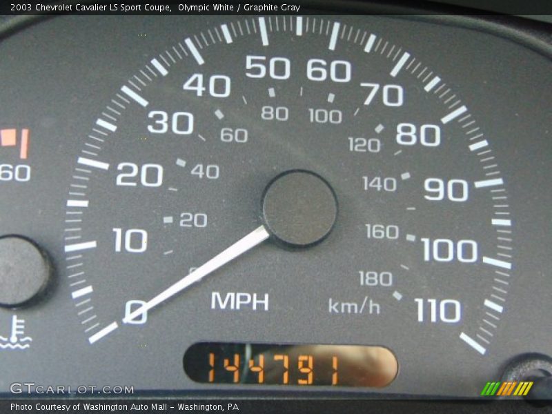 Olympic White / Graphite Gray 2003 Chevrolet Cavalier LS Sport Coupe