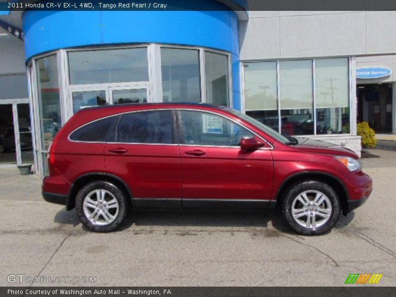 Tango Red Pearl / Gray 2011 Honda CR-V EX-L 4WD