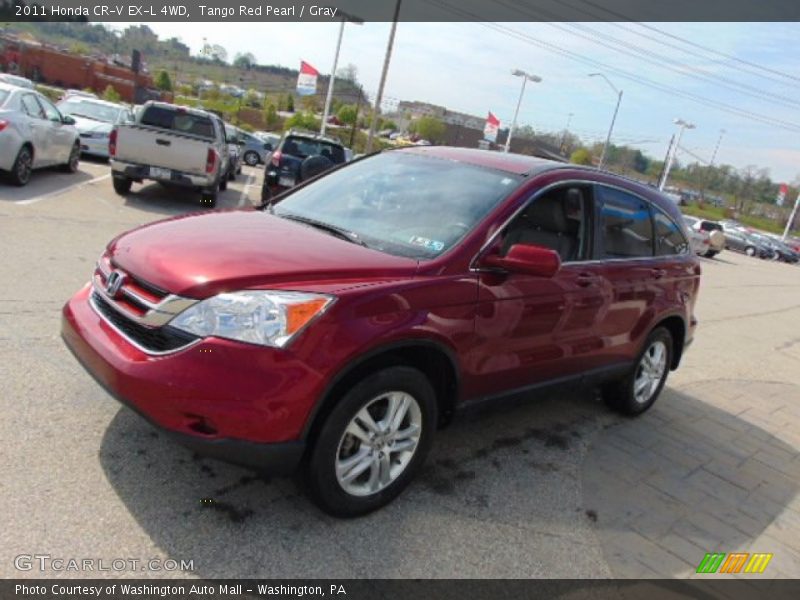 Tango Red Pearl / Gray 2011 Honda CR-V EX-L 4WD