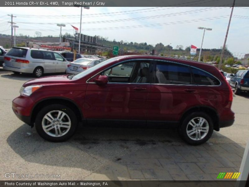 Tango Red Pearl / Gray 2011 Honda CR-V EX-L 4WD