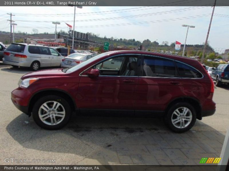 Tango Red Pearl / Gray 2011 Honda CR-V EX-L 4WD