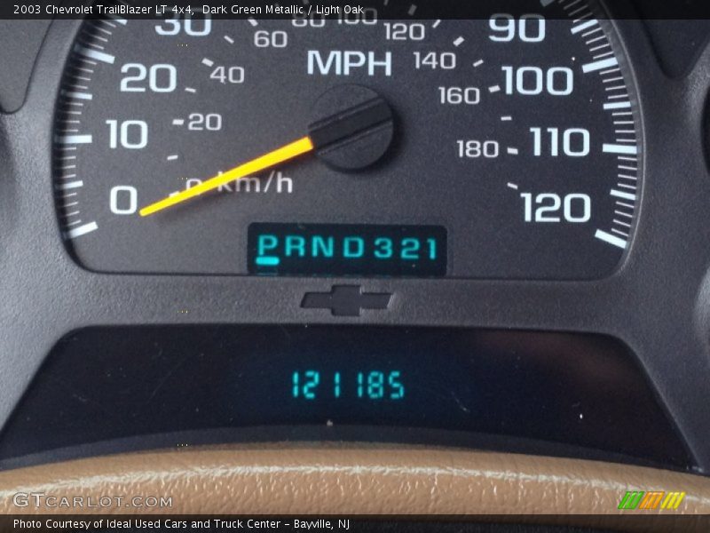 Dark Green Metallic / Light Oak 2003 Chevrolet TrailBlazer LT 4x4