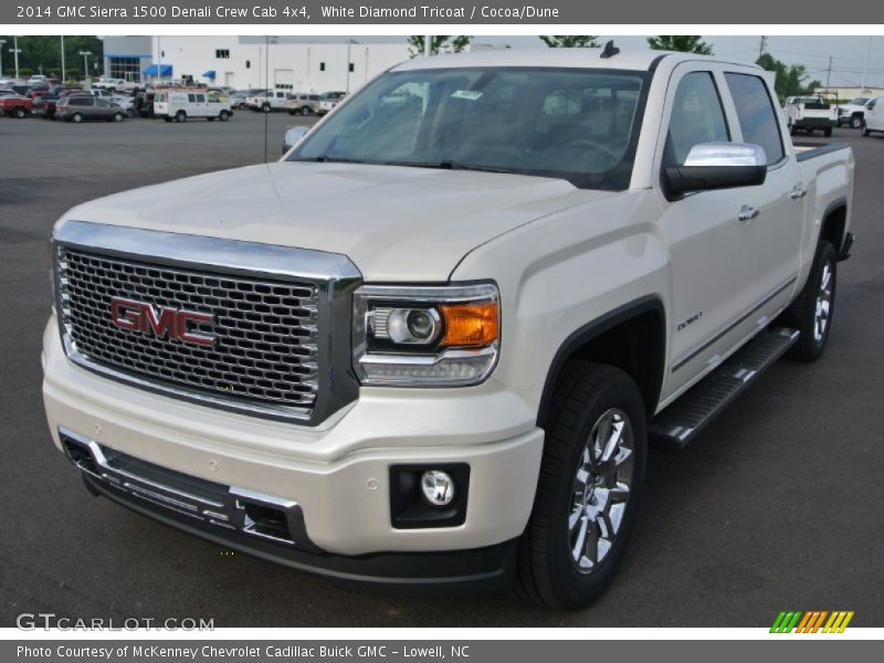 White Diamond Tricoat / Cocoa/Dune 2014 GMC Sierra 1500 Denali Crew Cab 4x4