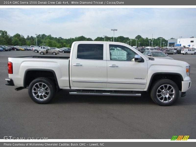 White Diamond Tricoat / Cocoa/Dune 2014 GMC Sierra 1500 Denali Crew Cab 4x4