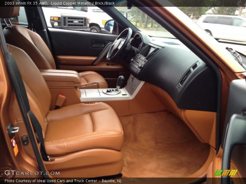 Liquid Copper Metallic / Brick/Black 2003 Infiniti FX 35 AWD