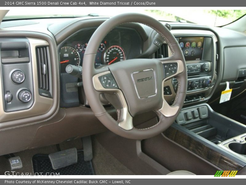 White Diamond Tricoat / Cocoa/Dune 2014 GMC Sierra 1500 Denali Crew Cab 4x4