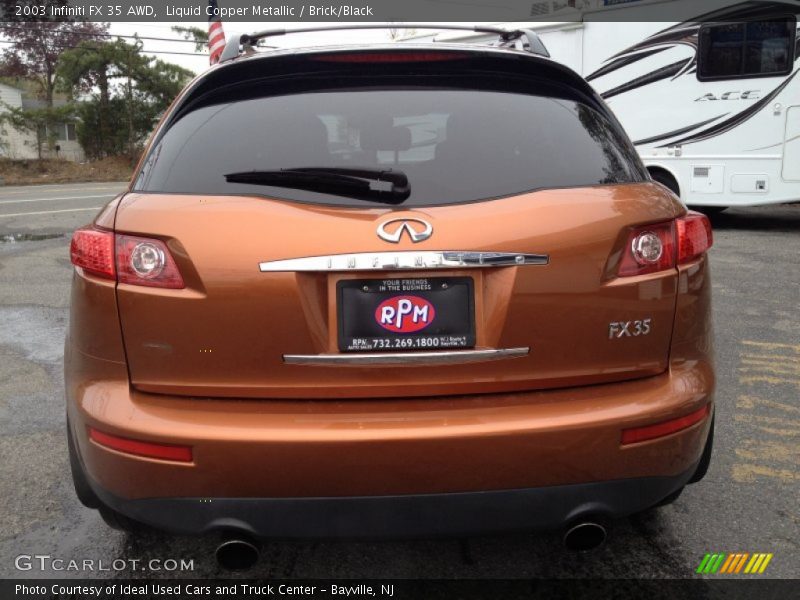 Liquid Copper Metallic / Brick/Black 2003 Infiniti FX 35 AWD