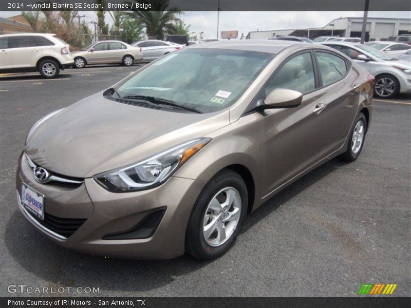 Bronze / Beige 2014 Hyundai Elantra SE Sedan