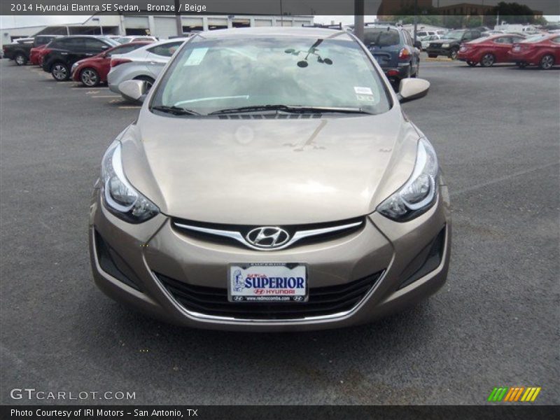 Bronze / Beige 2014 Hyundai Elantra SE Sedan