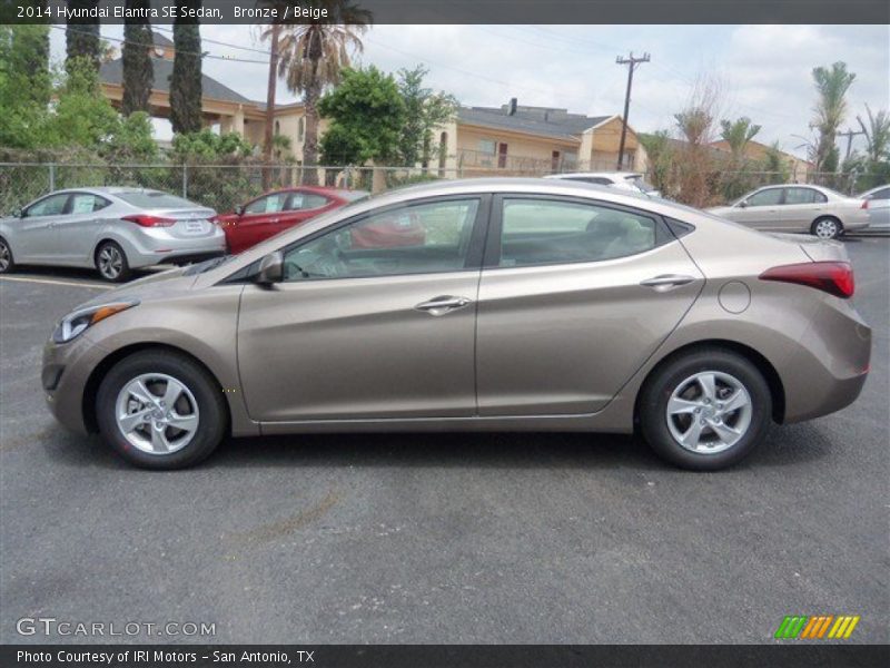 Bronze / Beige 2014 Hyundai Elantra SE Sedan