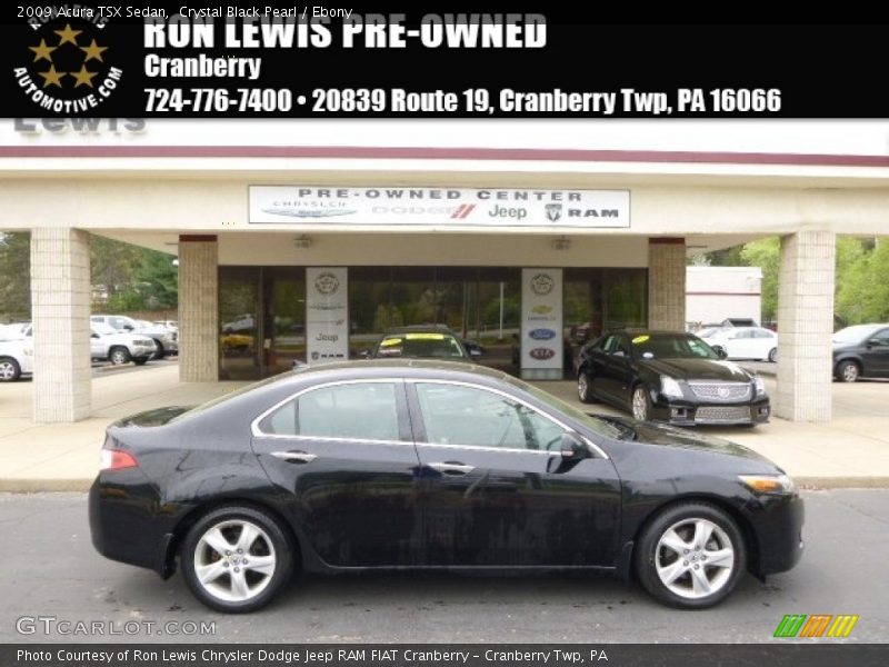 Crystal Black Pearl / Ebony 2009 Acura TSX Sedan