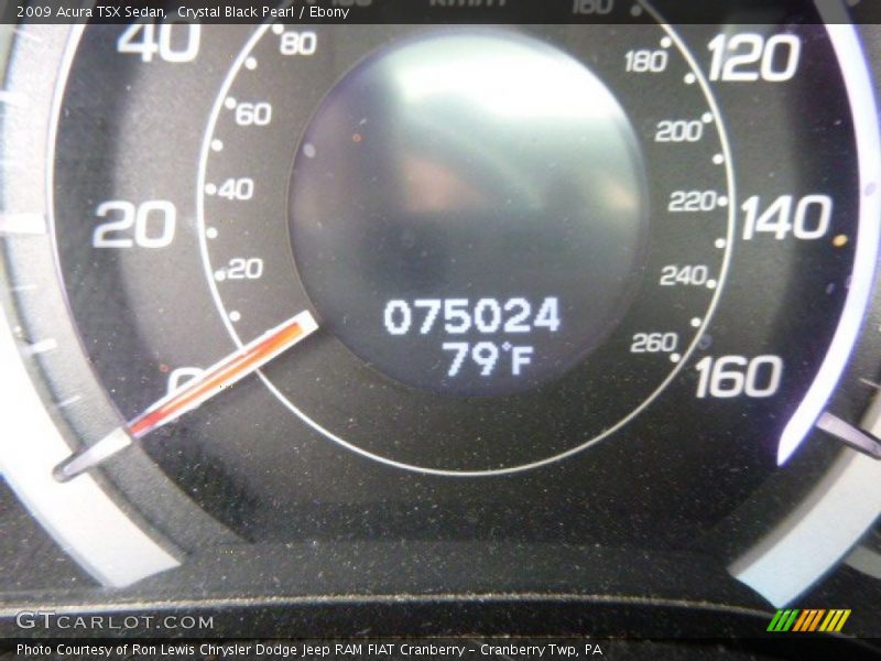 Crystal Black Pearl / Ebony 2009 Acura TSX Sedan