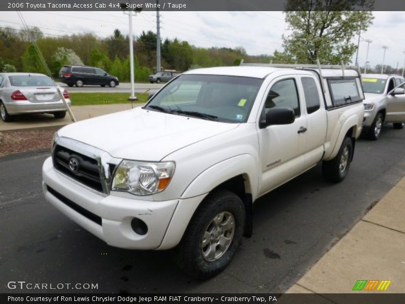 Super White / Taupe 2006 Toyota Tacoma Access Cab 4x4