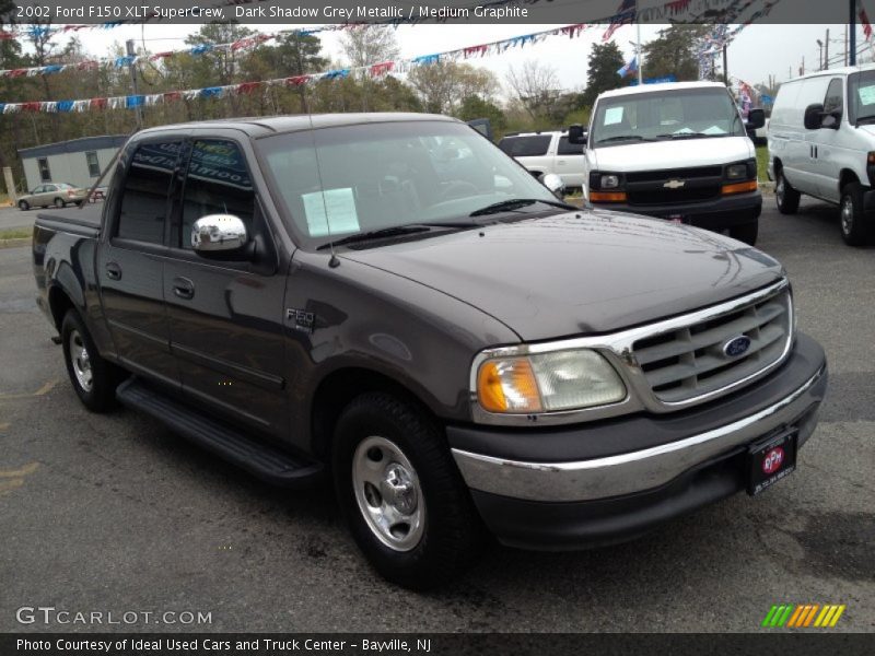 Dark Shadow Grey Metallic / Medium Graphite 2002 Ford F150 XLT SuperCrew