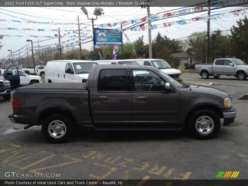Dark Shadow Grey Metallic / Medium Graphite 2002 Ford F150 XLT SuperCrew