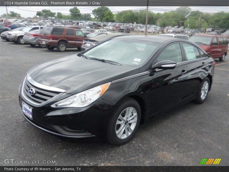 Phantom Black Metallic / Gray 2014 Hyundai Sonata GLS
