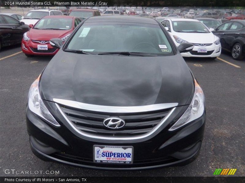 Phantom Black Metallic / Gray 2014 Hyundai Sonata GLS