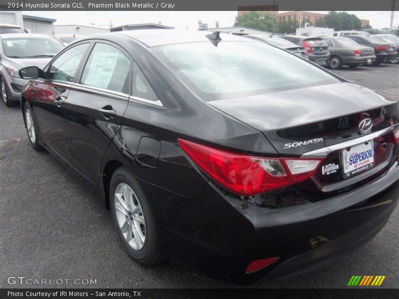 Phantom Black Metallic / Gray 2014 Hyundai Sonata GLS