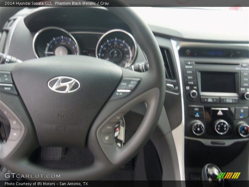 Phantom Black Metallic / Gray 2014 Hyundai Sonata GLS