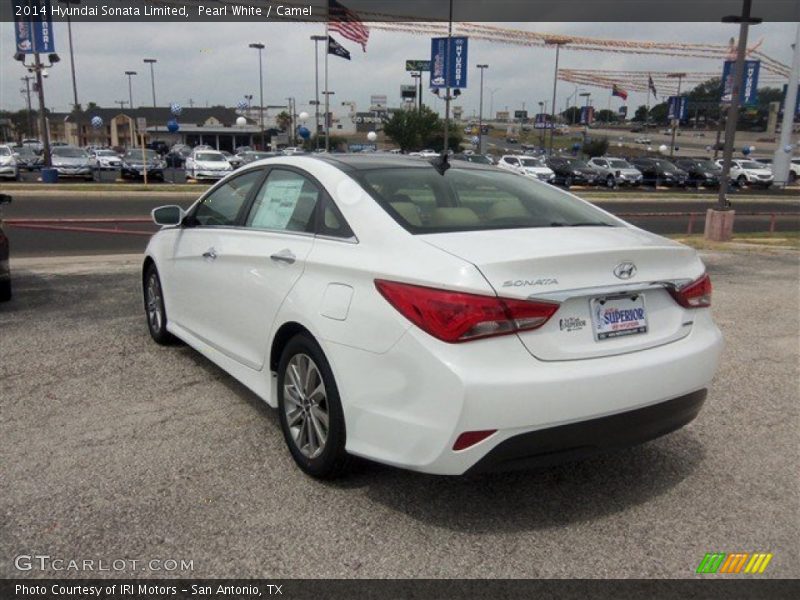Pearl White / Camel 2014 Hyundai Sonata Limited
