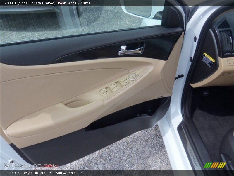 Pearl White / Camel 2014 Hyundai Sonata Limited