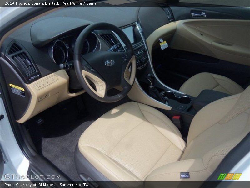 Pearl White / Camel 2014 Hyundai Sonata Limited