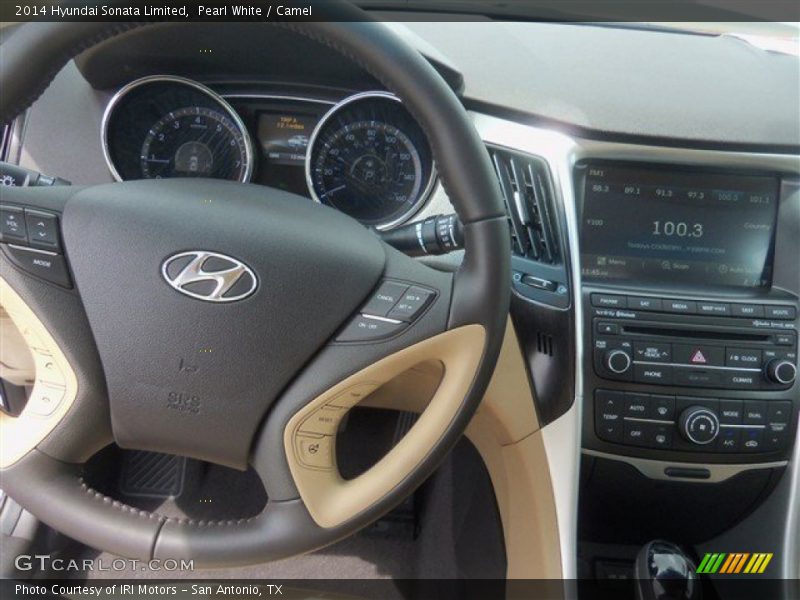 Pearl White / Camel 2014 Hyundai Sonata Limited