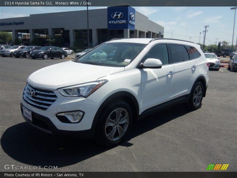 Monaco White / Gray 2014 Hyundai Santa Fe GLS