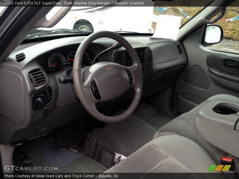Dark Shadow Grey Metallic / Medium Graphite 2002 Ford F150 XLT SuperCrew