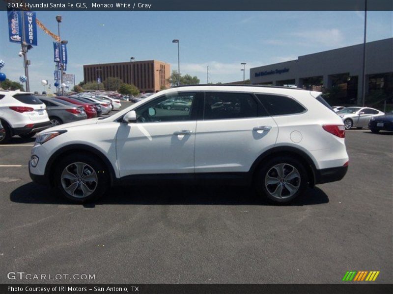Monaco White / Gray 2014 Hyundai Santa Fe GLS