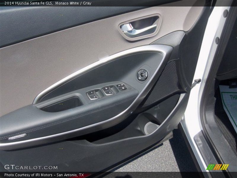 Monaco White / Gray 2014 Hyundai Santa Fe GLS