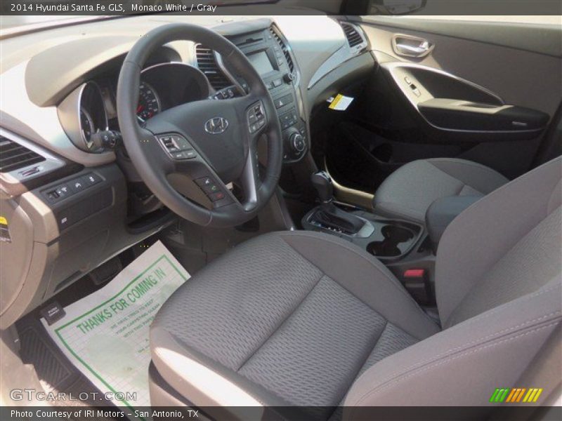 Monaco White / Gray 2014 Hyundai Santa Fe GLS