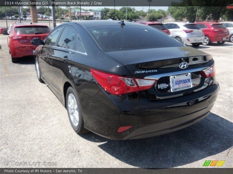 Phantom Black Metallic / Gray 2014 Hyundai Sonata GLS