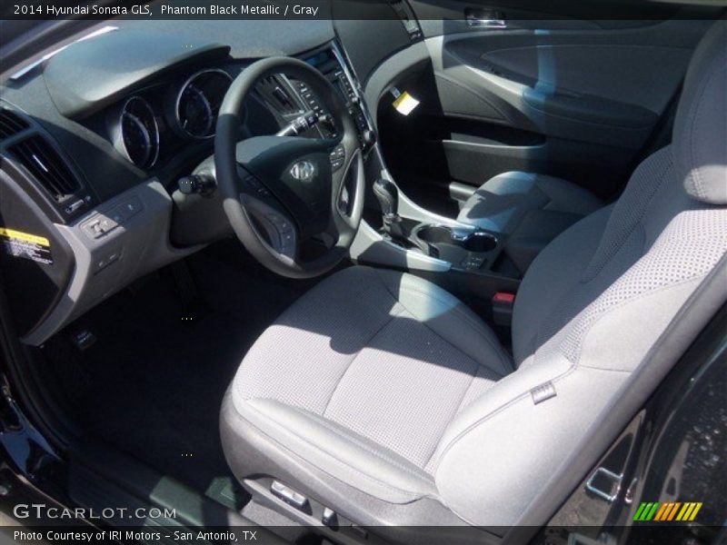 Phantom Black Metallic / Gray 2014 Hyundai Sonata GLS