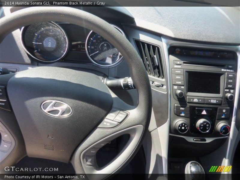 Phantom Black Metallic / Gray 2014 Hyundai Sonata GLS