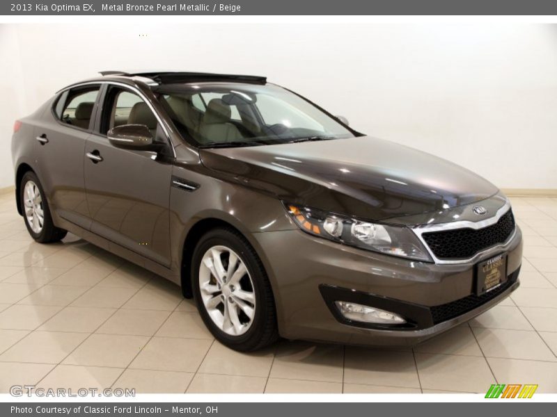Metal Bronze Pearl Metallic / Beige 2013 Kia Optima EX