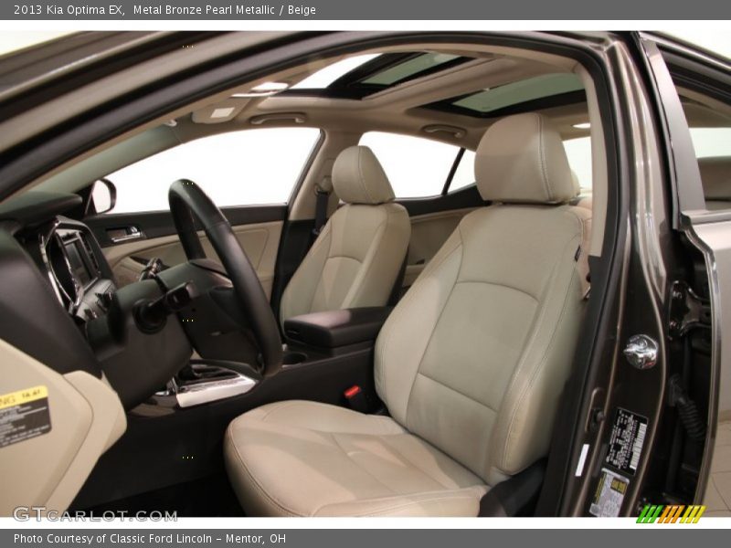 Metal Bronze Pearl Metallic / Beige 2013 Kia Optima EX