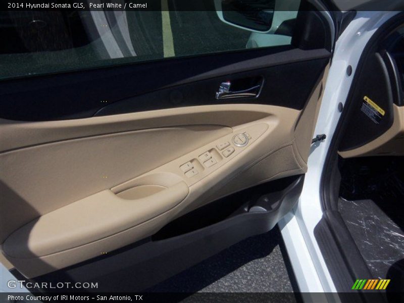 Pearl White / Camel 2014 Hyundai Sonata GLS