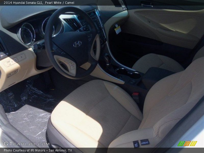 Pearl White / Camel 2014 Hyundai Sonata GLS