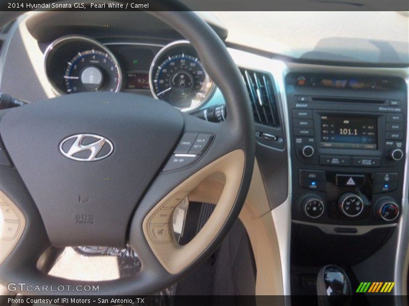 Pearl White / Camel 2014 Hyundai Sonata GLS