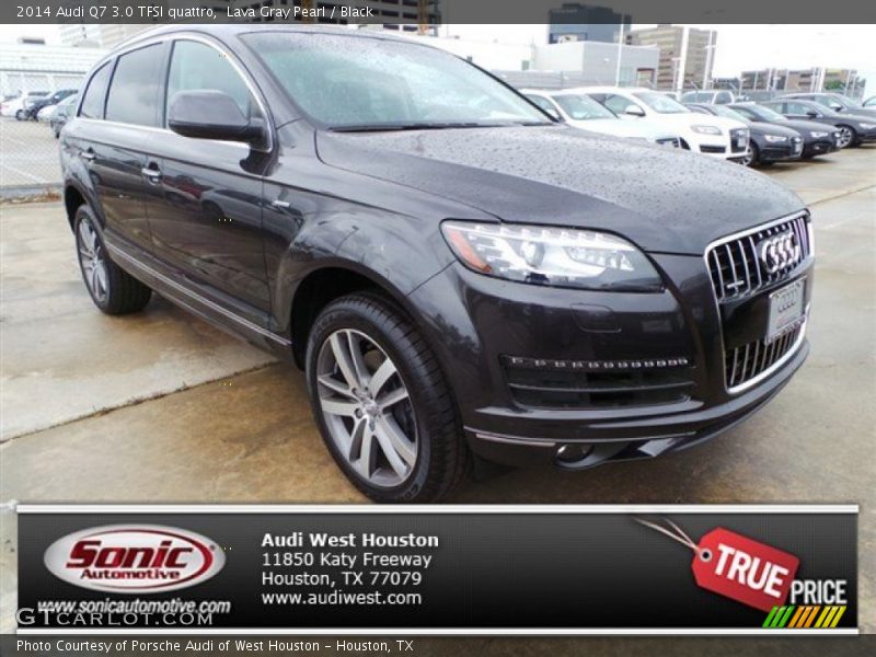 Lava Gray Pearl / Black 2014 Audi Q7 3.0 TFSI quattro