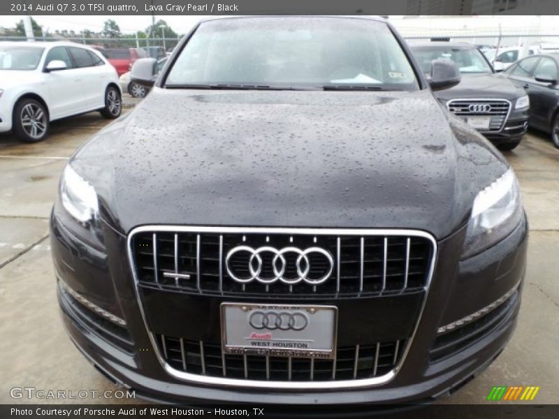 Lava Gray Pearl / Black 2014 Audi Q7 3.0 TFSI quattro