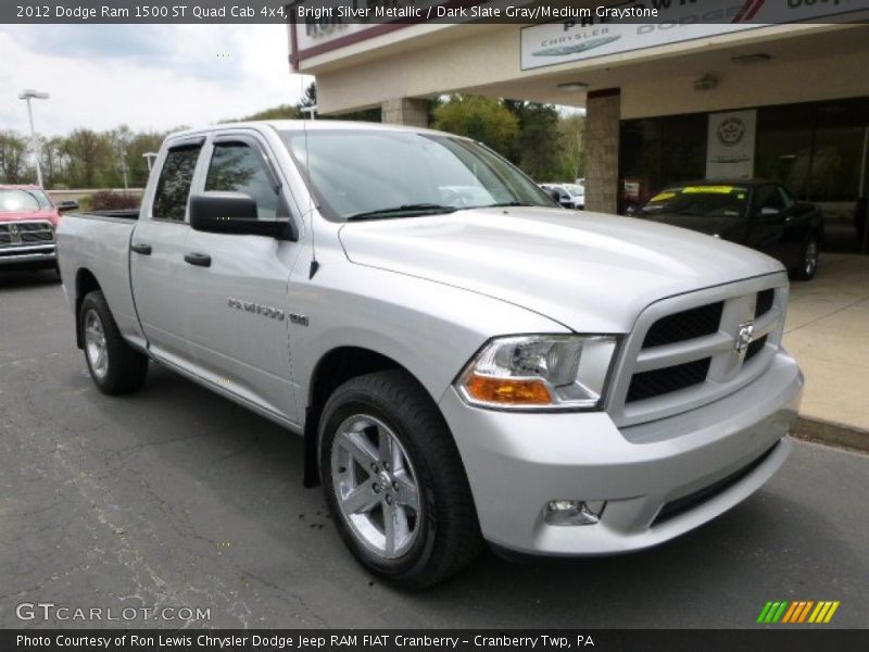 Bright Silver Metallic / Dark Slate Gray/Medium Graystone 2012 Dodge Ram 1500 ST Quad Cab 4x4