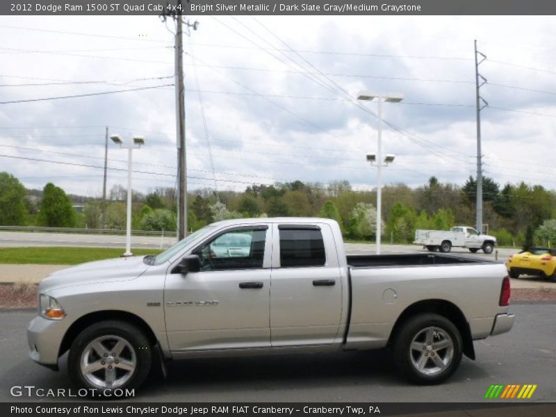 Bright Silver Metallic / Dark Slate Gray/Medium Graystone 2012 Dodge Ram 1500 ST Quad Cab 4x4