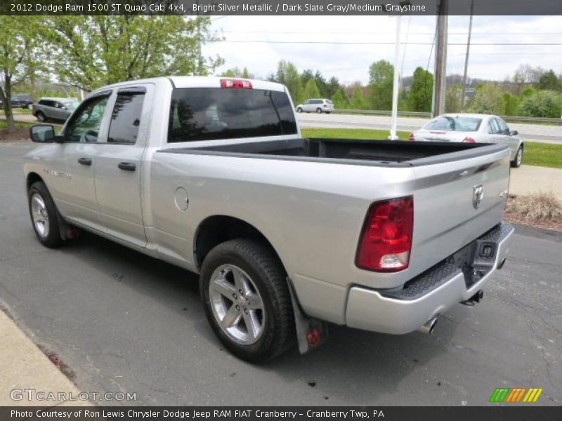 Bright Silver Metallic / Dark Slate Gray/Medium Graystone 2012 Dodge Ram 1500 ST Quad Cab 4x4