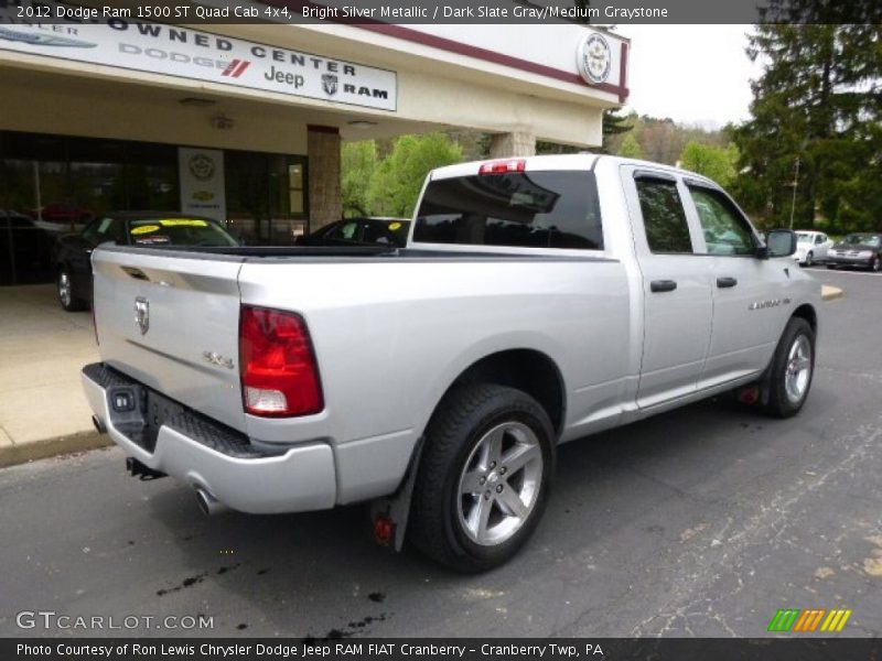 Bright Silver Metallic / Dark Slate Gray/Medium Graystone 2012 Dodge Ram 1500 ST Quad Cab 4x4