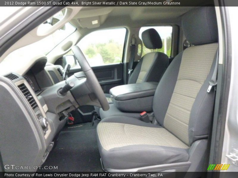 Bright Silver Metallic / Dark Slate Gray/Medium Graystone 2012 Dodge Ram 1500 ST Quad Cab 4x4