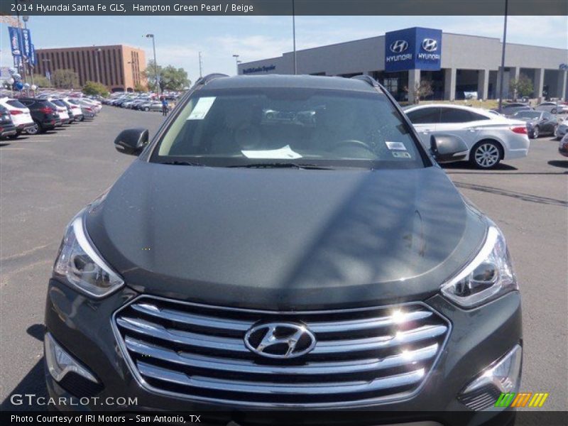 Hampton Green Pearl / Beige 2014 Hyundai Santa Fe GLS